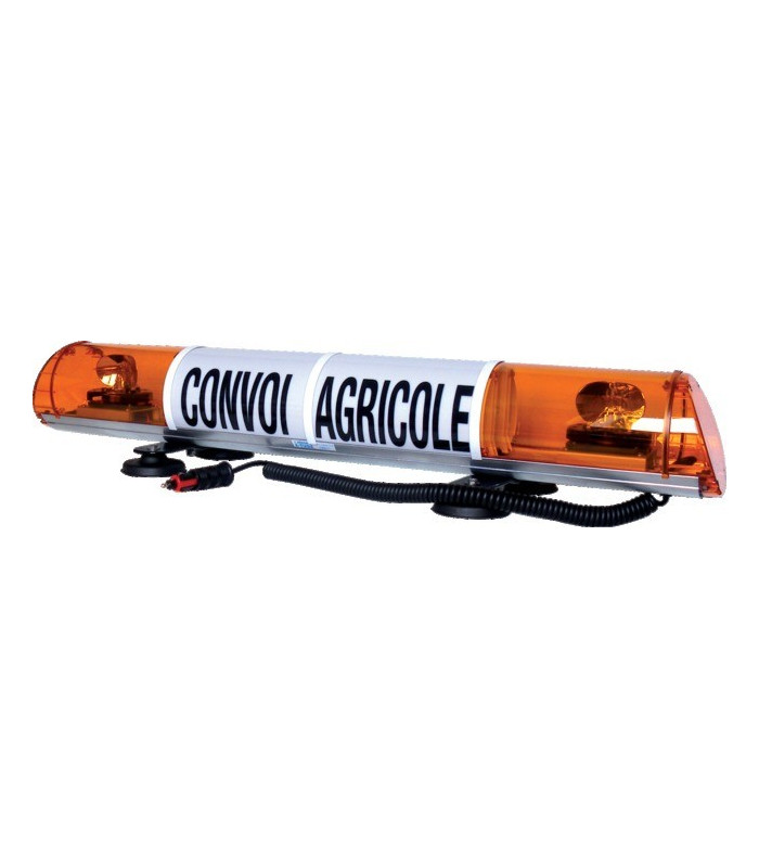 Rampe gyrophare LED convoi agricole sans fil